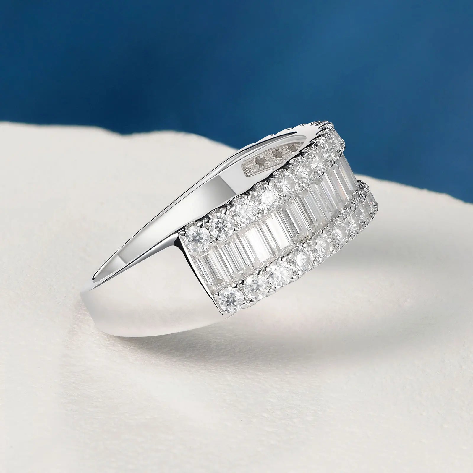 Elysian Baguette Ring – Sterling Silver S925