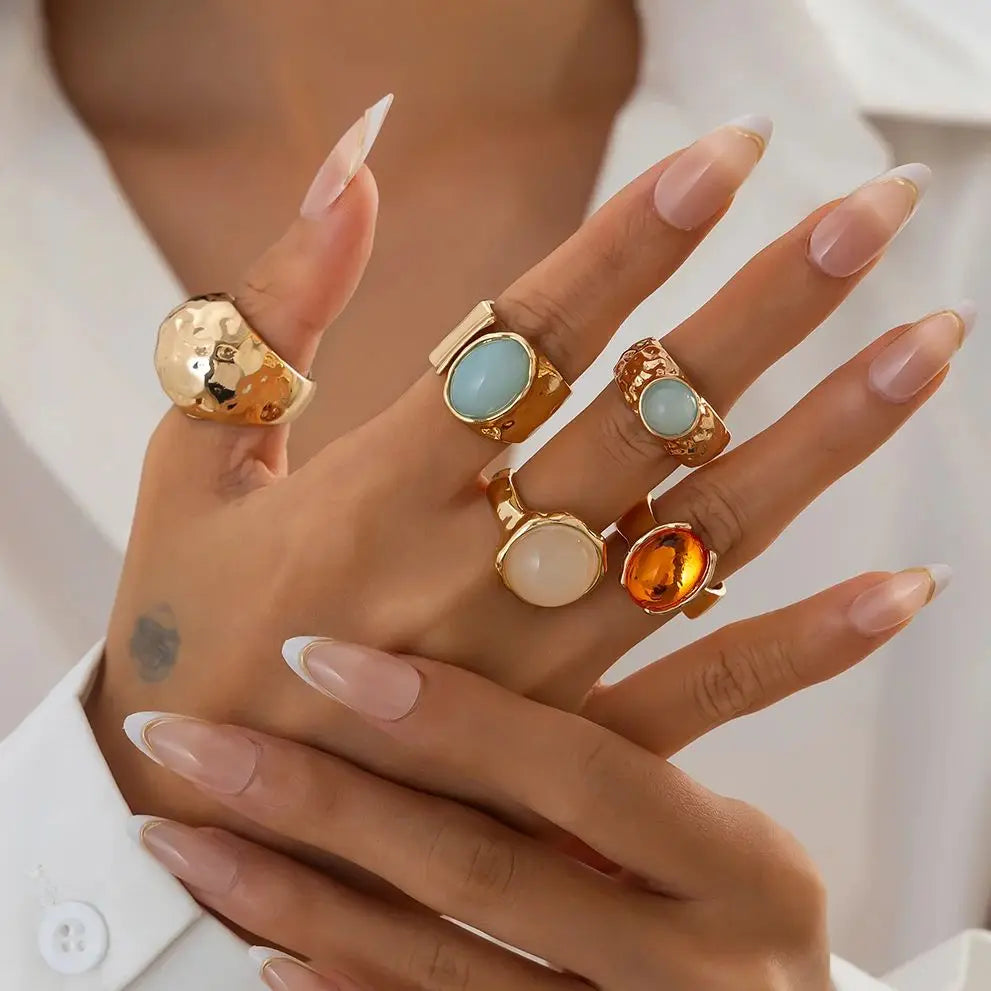 Aurora Gem Ring Set ✨