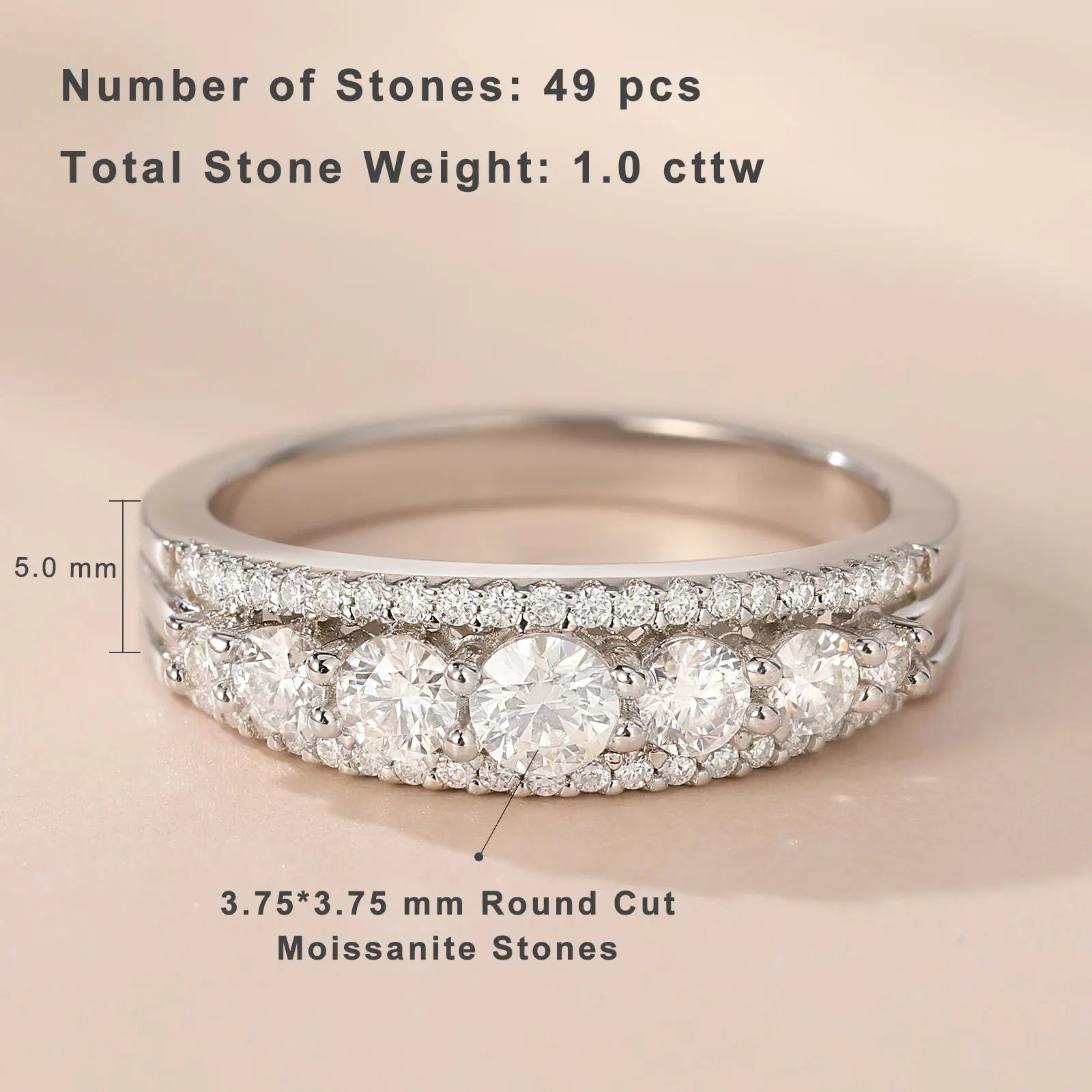 Aurielle Trinity Ring – Sterling Silver S925