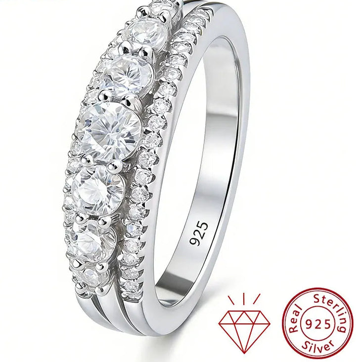 Aurielle Trinity Ring – Sterling Silver S925